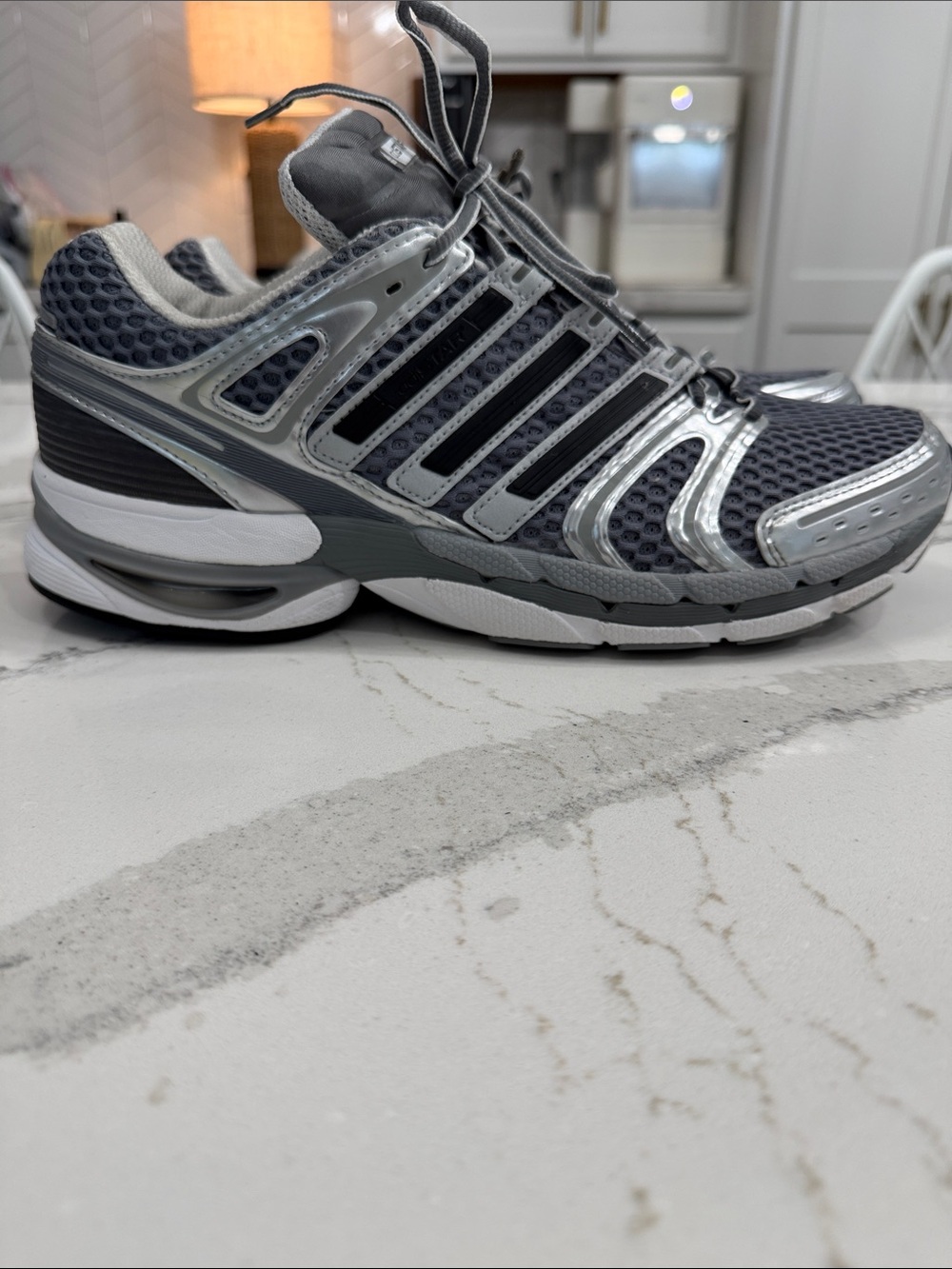Adidas adiSTAR Control 5 Silver Metallic Gray Running Shoe -12